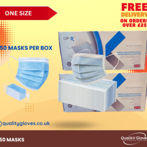 Premium Disposable 100 Face Masks | Blue | 3 Ply| Protective & Breathable| Triple Layer Mouth Cover| Strong Elastic Ear Loops| Type IIR |Men |Women